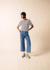 LEVANT MODERN Breton Shirt (WHITE / BLACK)