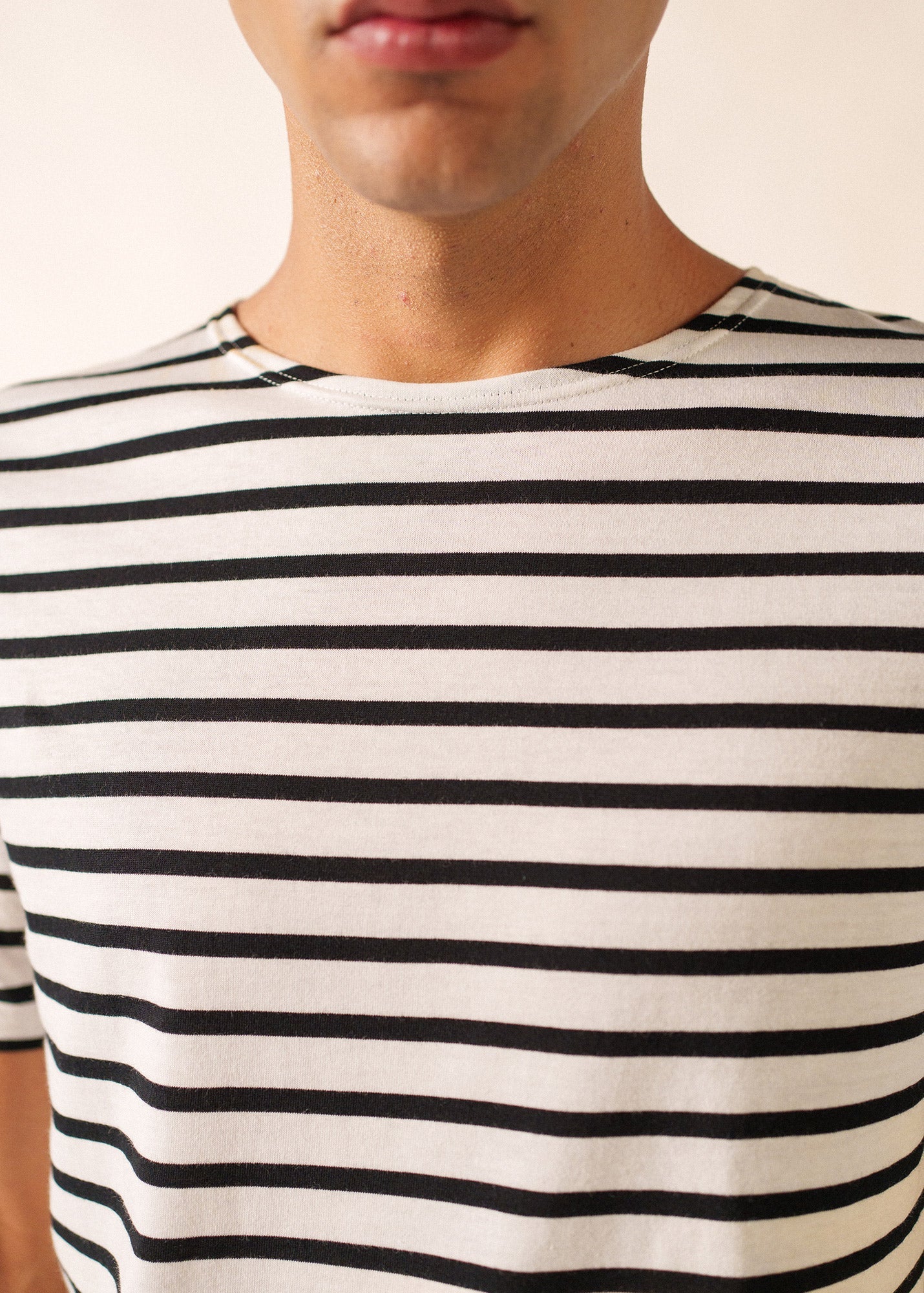 LEVANT MODERN Breton Shirt (WHITE / BLACK)