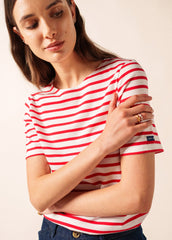LEVANT MODERN Breton Shirt (WHITE / RED)