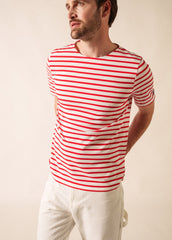 LEVANT MODERN Breton Shirt (WHITE / RED)