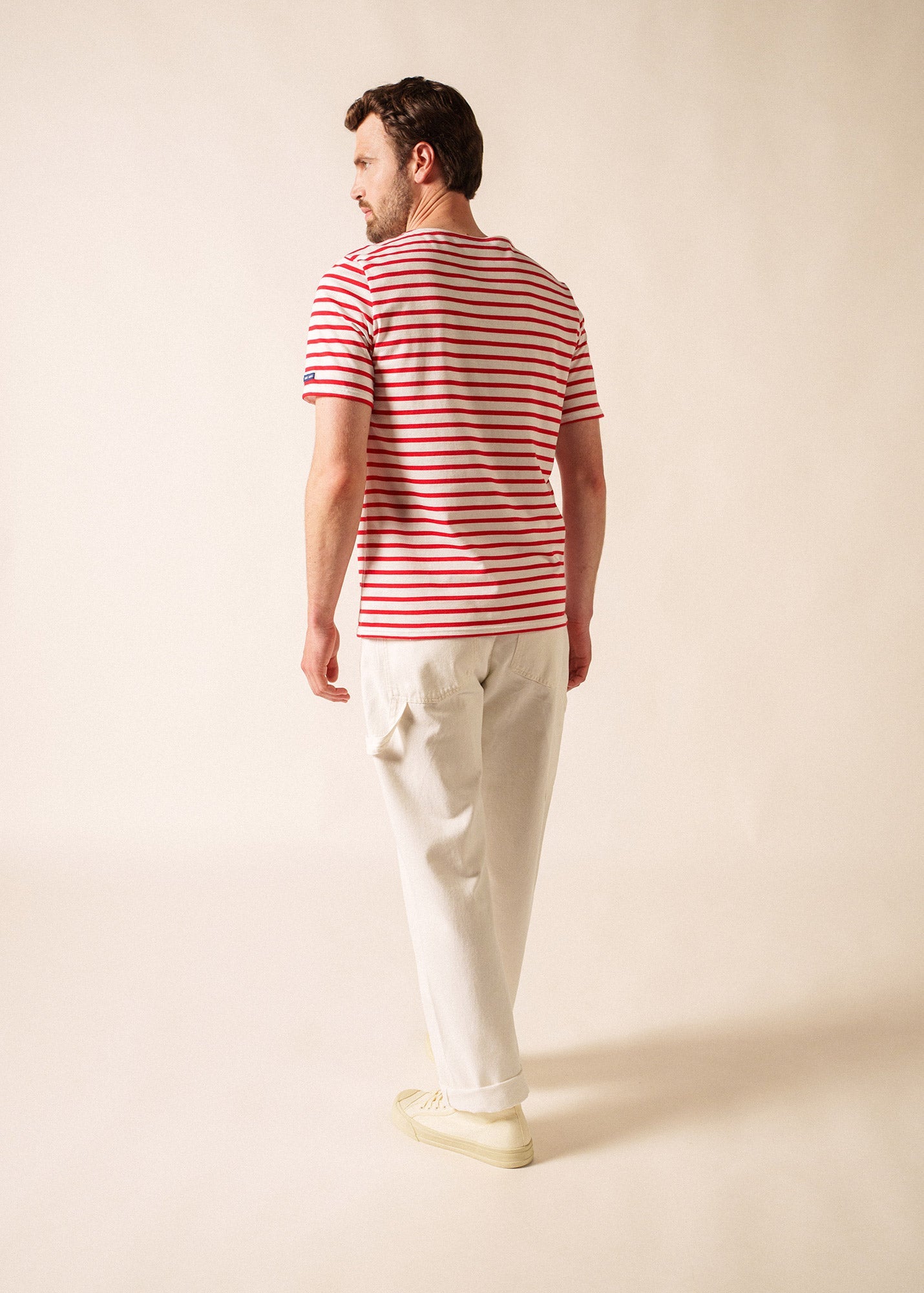 LEVANT MODERN Breton Shirt (WHITE / RED)