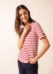 LEVANT MODERN Breton Shirt (ECRU / MAROON)