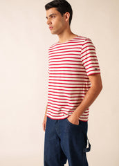LEVANT MODERN Breton Shirt (ECRU / MAROON)