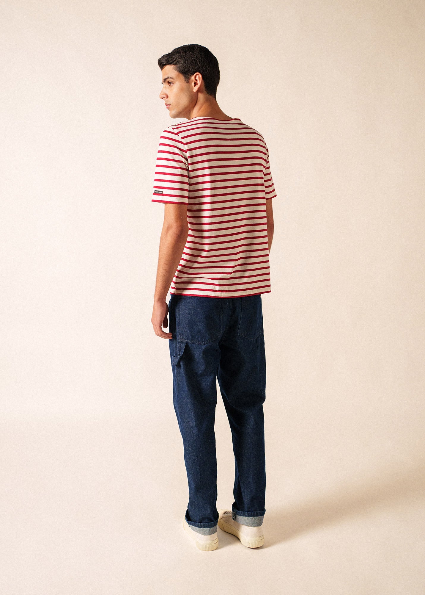 LEVANT MODERN Breton Shirt (ECRU / MAROON)