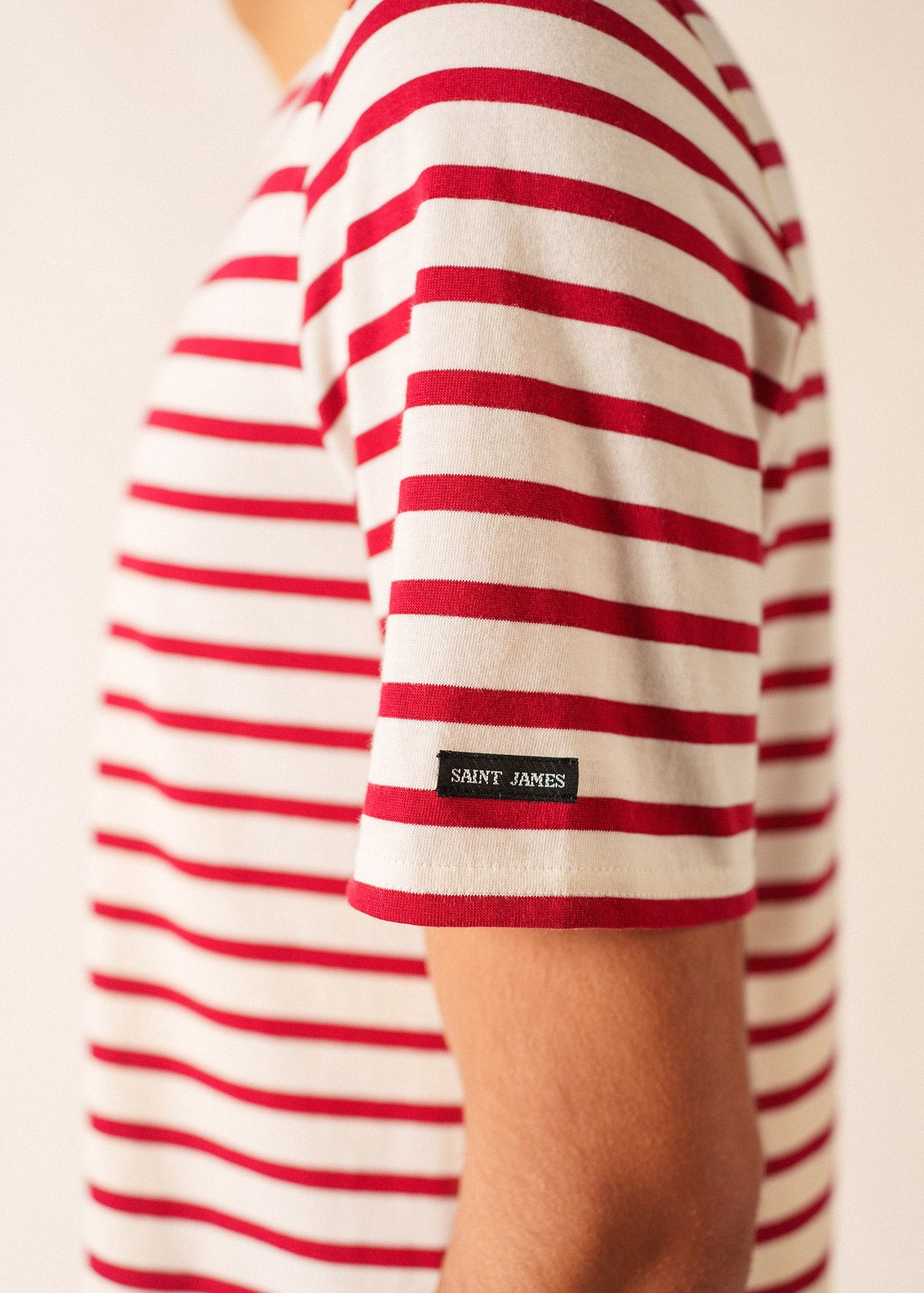 LEVANT MODERN Breton Shirt (ECRU / MAROON)