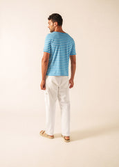 LEVANT MODERN Breton Shirt (CAPRI BLUE / WHITE)