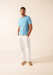 LEVANT MODERN Breton Shirt (CAPRI BLUE / WHITE)