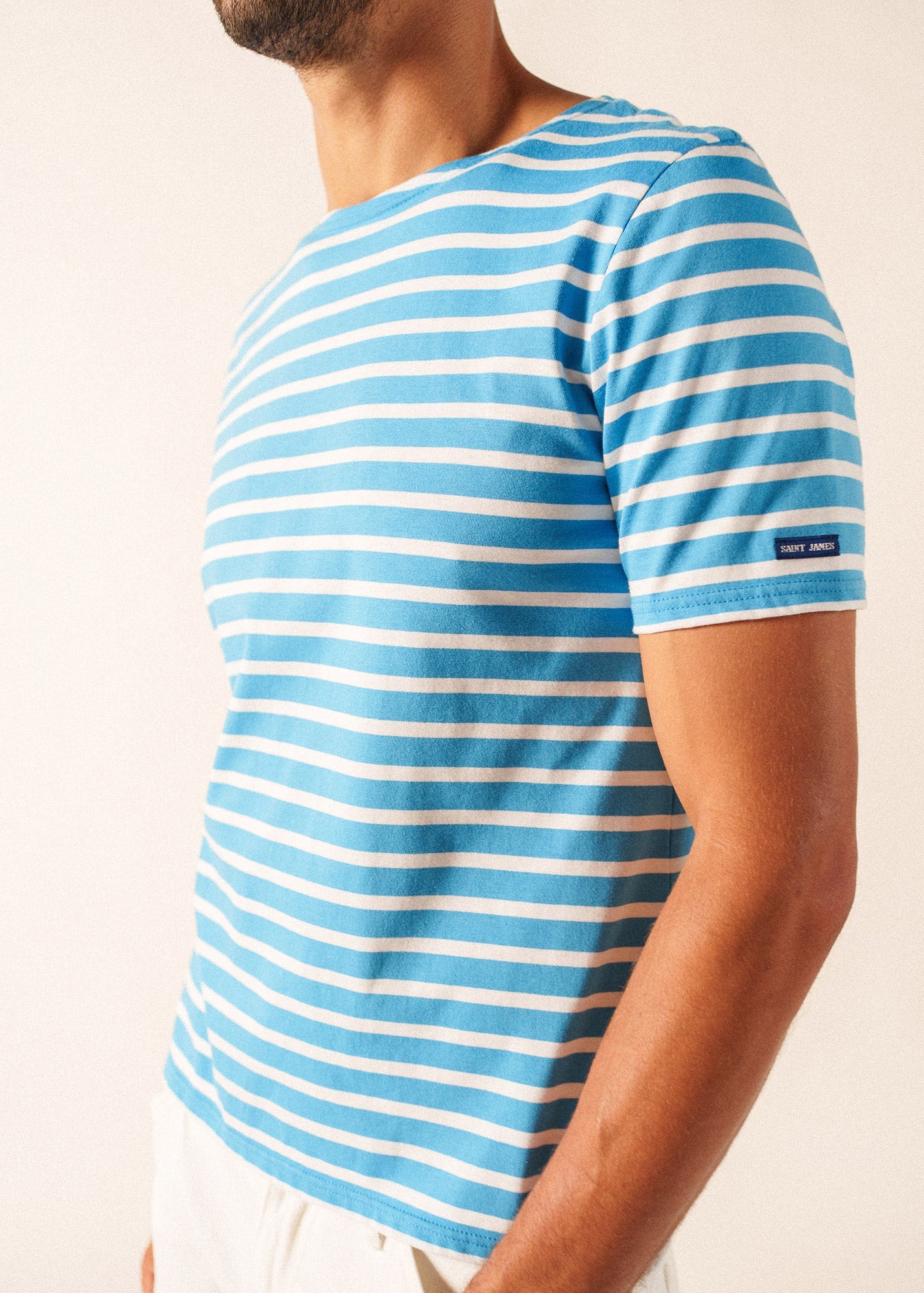 LEVANT MODERN Breton Shirt (CAPRI BLUE / WHITE)