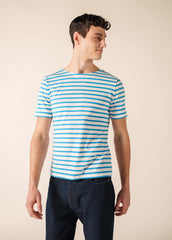 LEVANT MODERN Breton Shirt (WHITE / CAPRI BLUE)