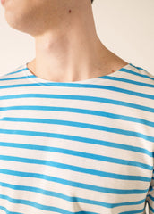 LEVANT MODERN Breton Shirt (WHITE / CAPRI BLUE)