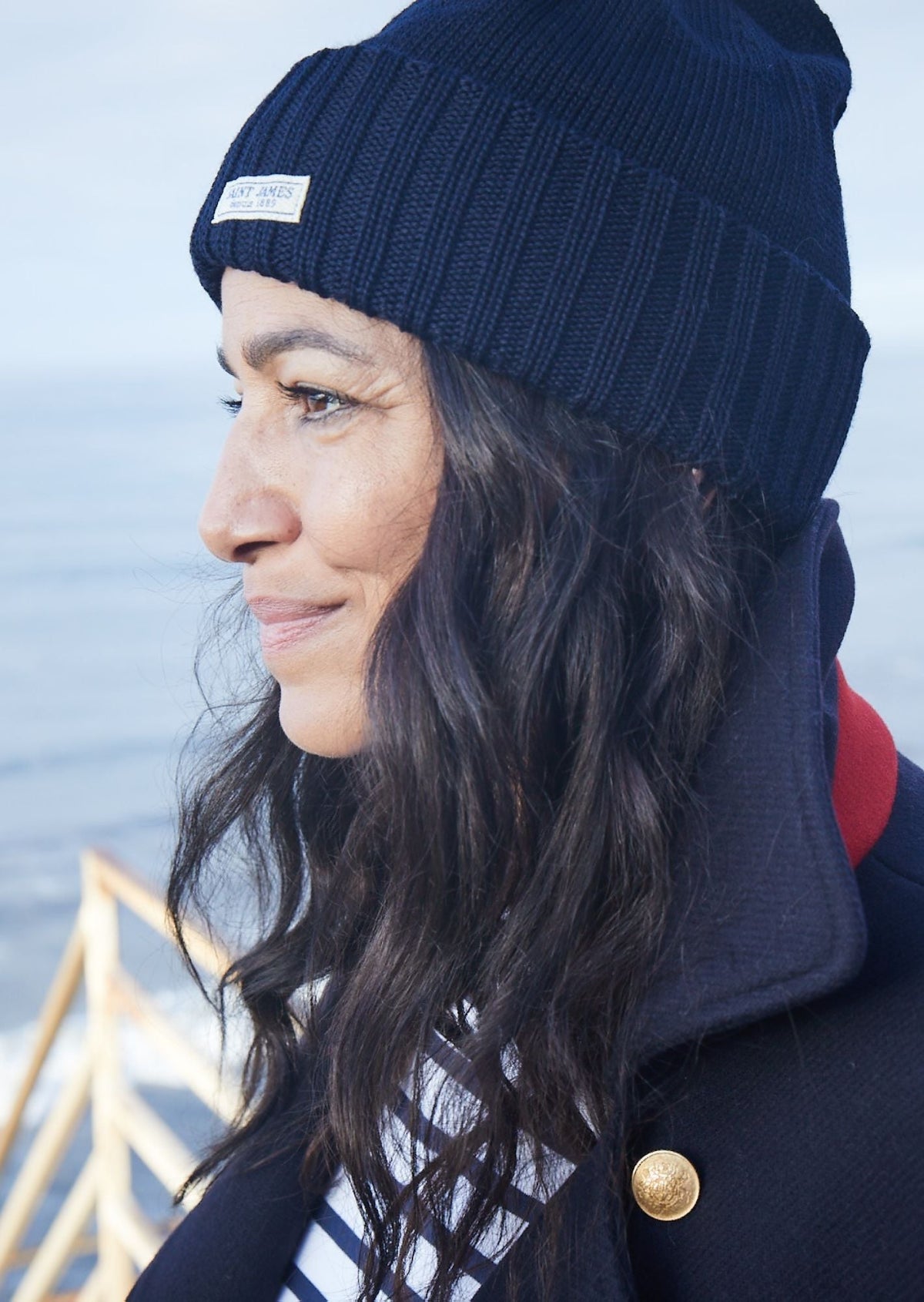 BARBARESQUE Wool Beanie (NAVY)