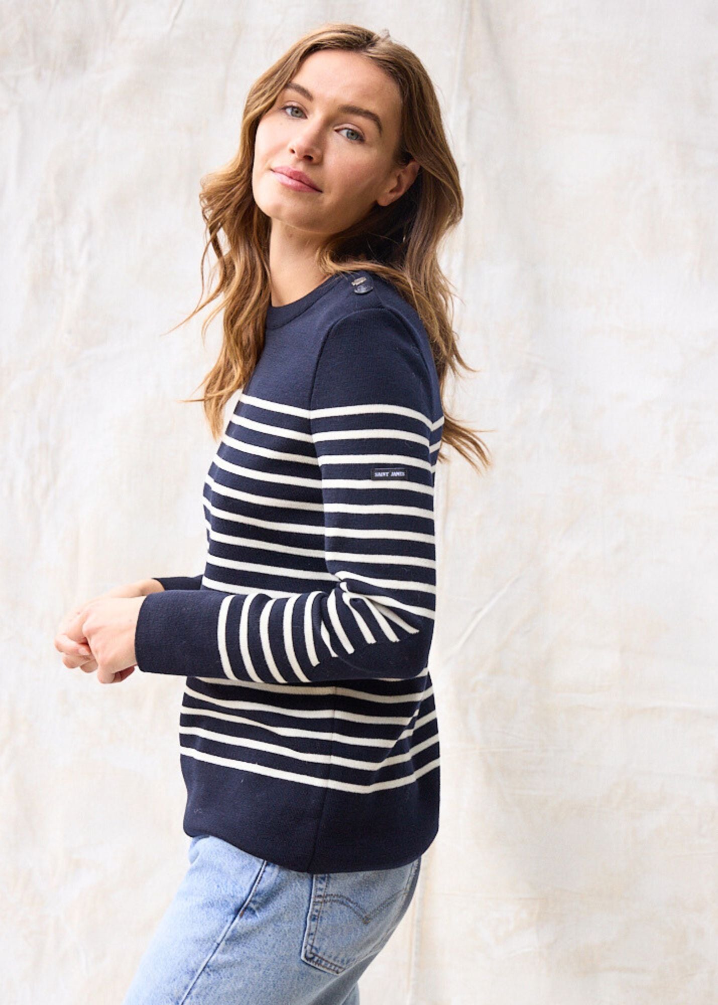 BREGANCON Breton Sweater (NAVY / IVORY)