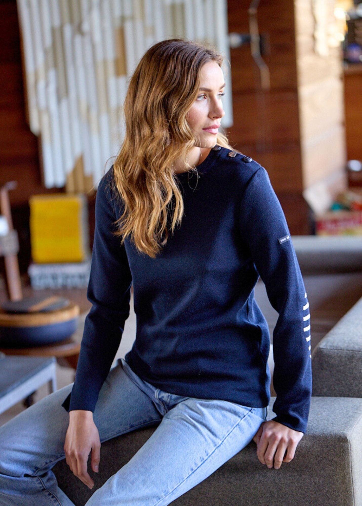 BREGANCON Breton Sweater (NAVY)