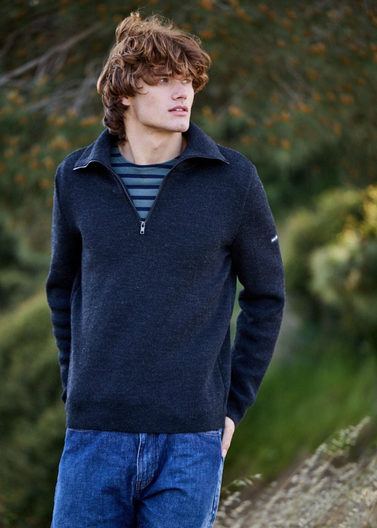 COTENTIN Trucker Sweater (DARK GRAY)