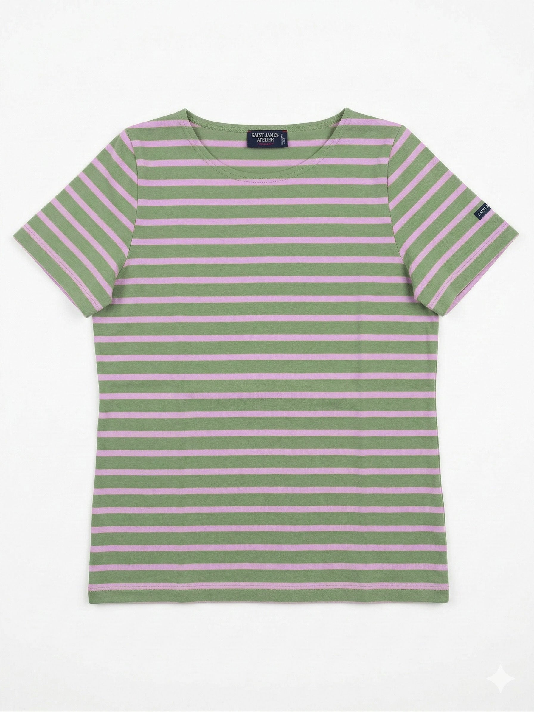 ETRILLE II Nautical Striped Tee (SAGE OLIVE / TEA ROSE PINK)