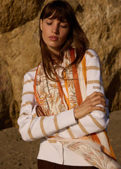 Interwoven Earth Floral Silk Long Scarf (INTERWOVEN EARTH)