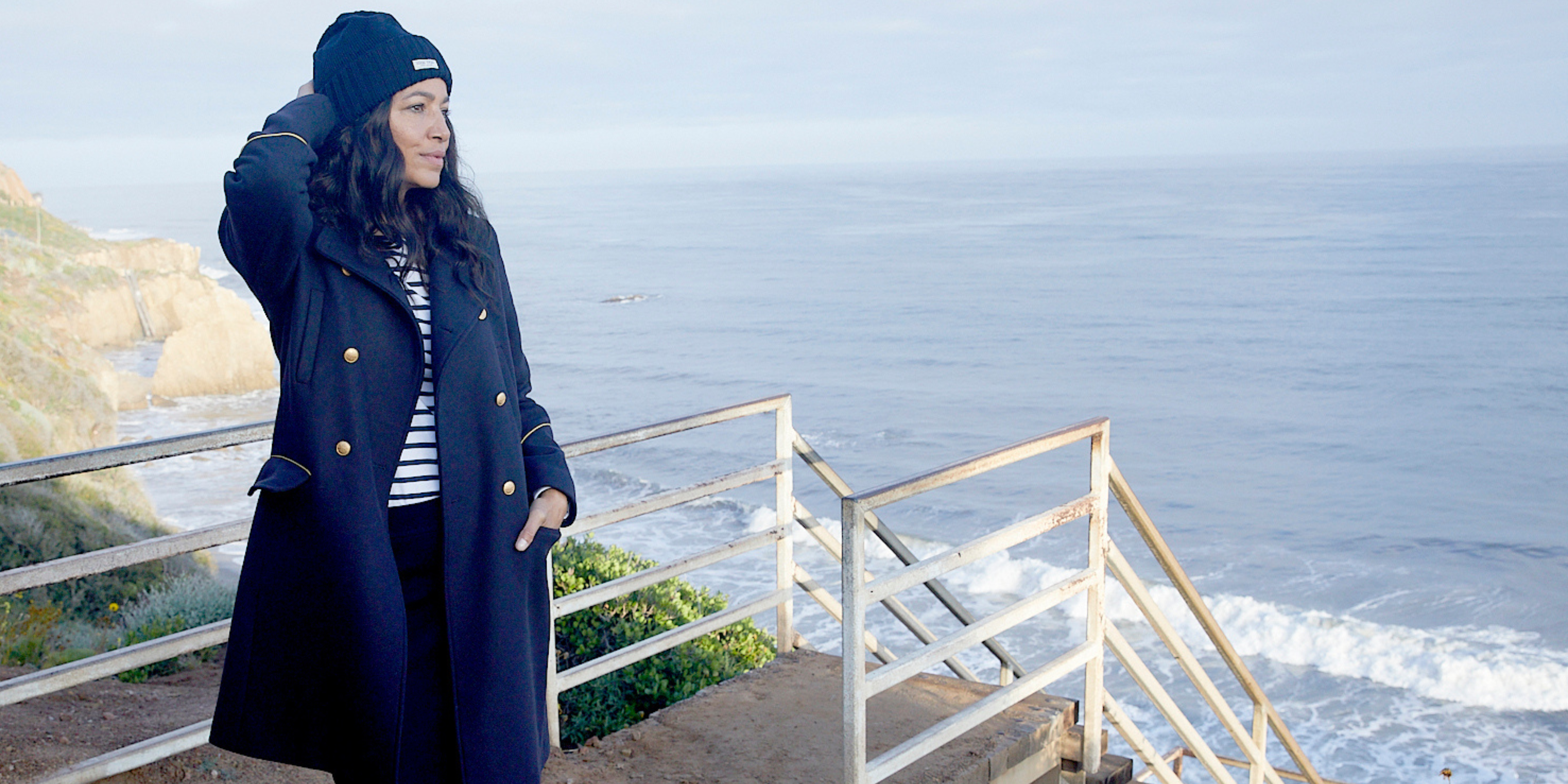 BARBARESQUE Wool Beanie (NAVY)