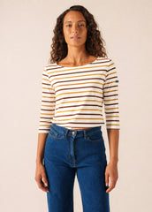 GARDE-COTE MULTICOLOR Striped Top (WHITE / CLAY)