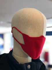 Cotton Knit Face Mask (RED)