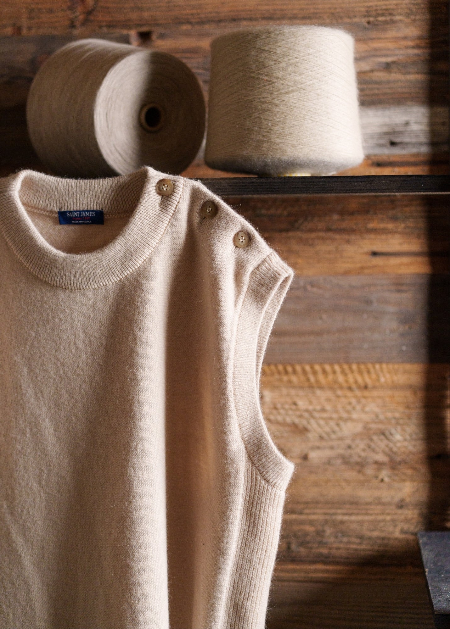 LA CLUSAZ Mohair Vest (BEIGE)