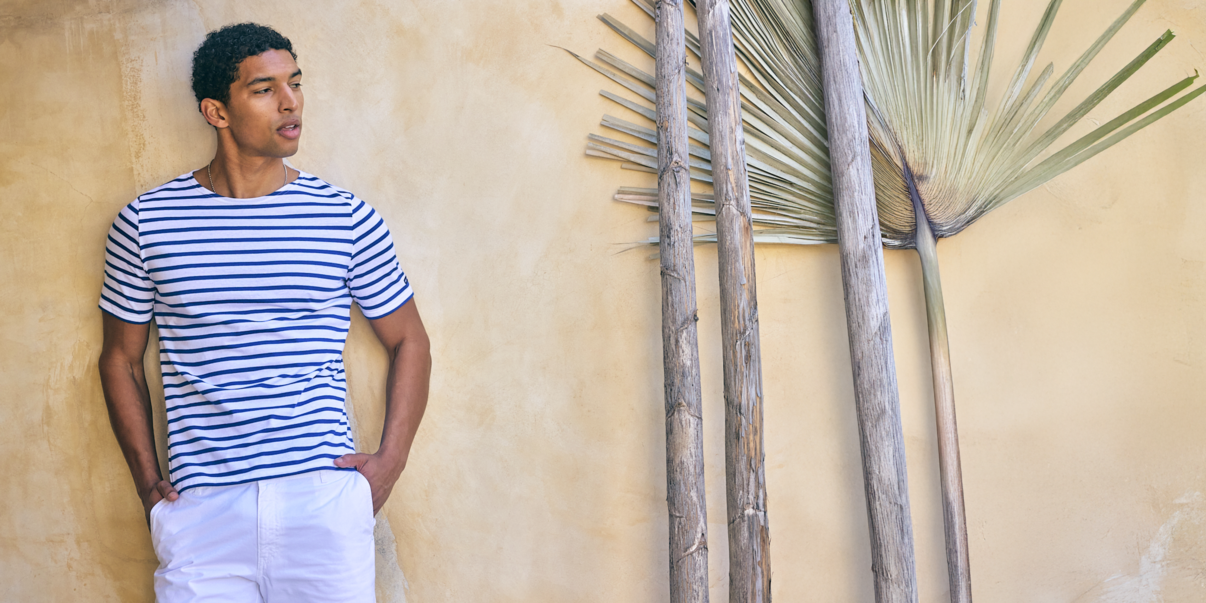 LEVANT MODERN Breton Shirt (WHITE / ROYAL BLUE)