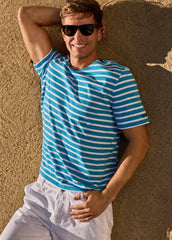 LEVANT MODERN Breton Shirt (CAPRI BLUE / WHITE)
