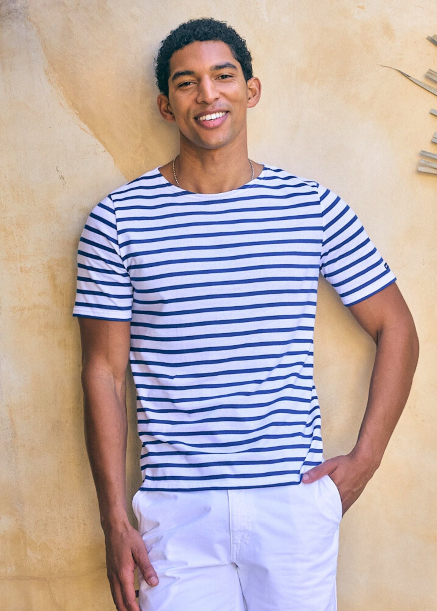 LEVANT MODERN Breton Shirt (WHITE / ROYAL BLUE)