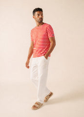 LEVANT MODERN Breton Shirt (POPPY RED / WHITE)