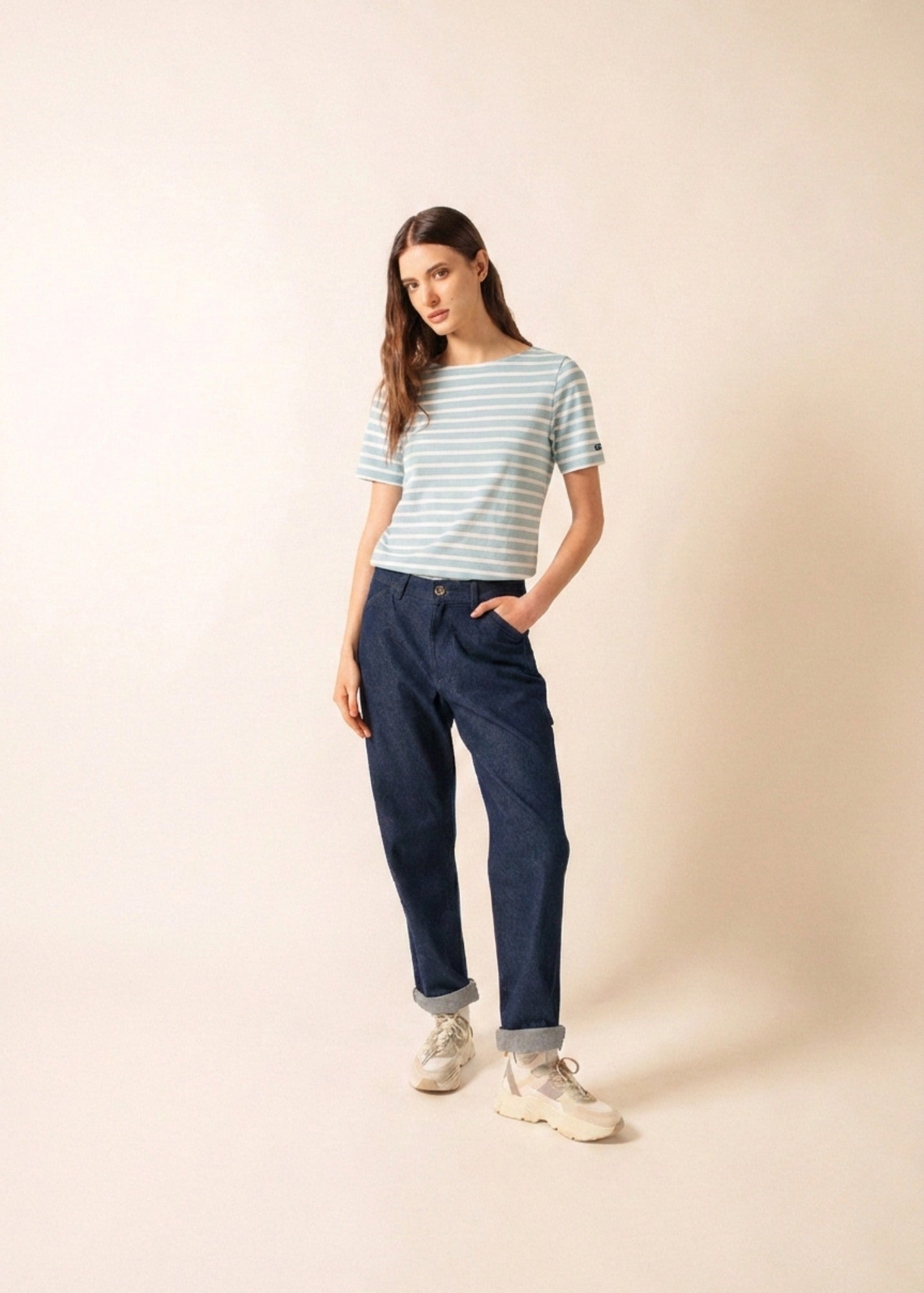 LEVANT MODERN Breton Shirt (SKYLIGHT BLUE / WHITE)
