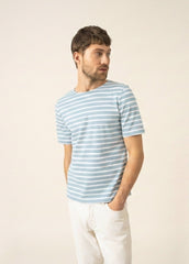 LEVANT MODERN Breton Shirt (SKYLIGHT BLUE / WHITE)