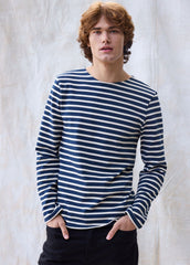 MERIDIEN MODERNE Breton Shirt (NAVY / ECRU)