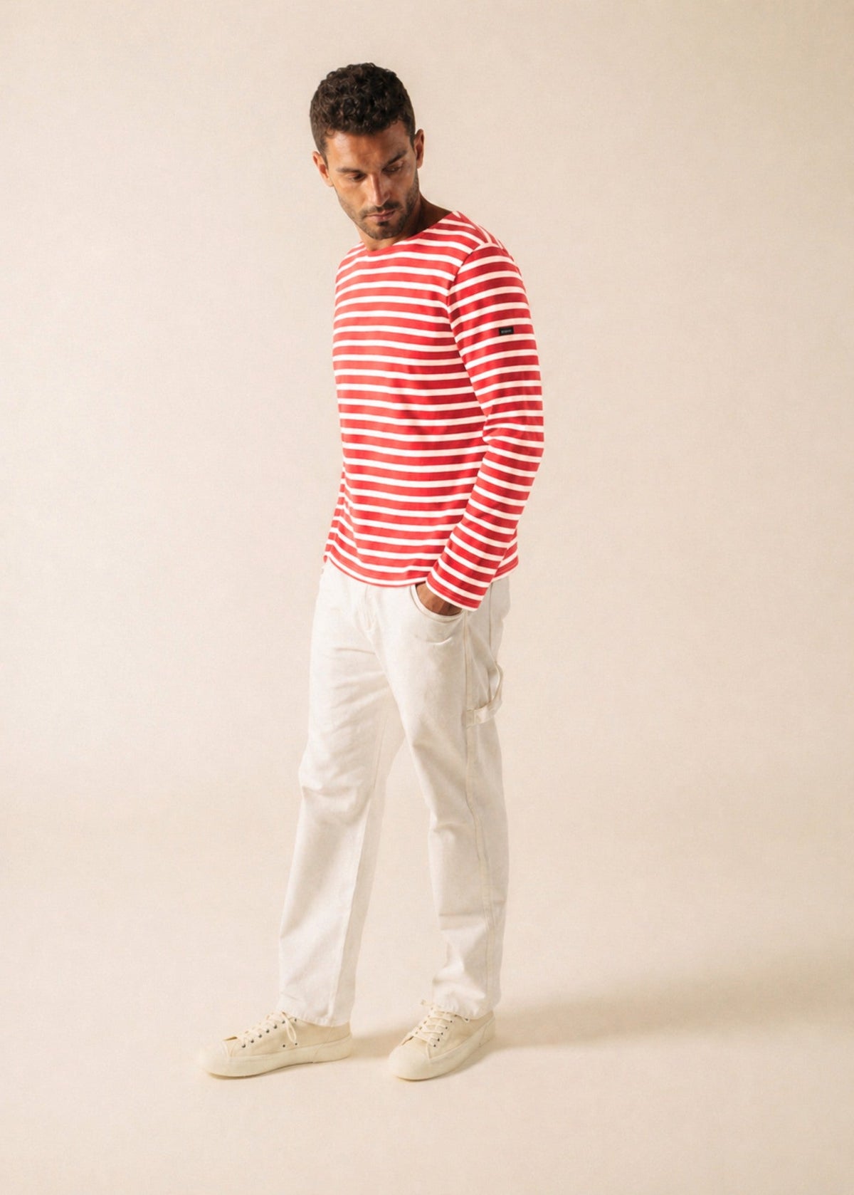 MERIDIEN MODERNE Breton Shirt (POPPY RED / WHITE)