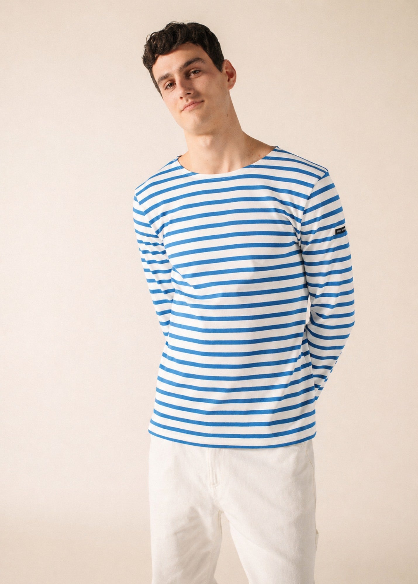 MERIDIEN MODERNE Breton Shirt (WHITE / CAPRI BLUE)
