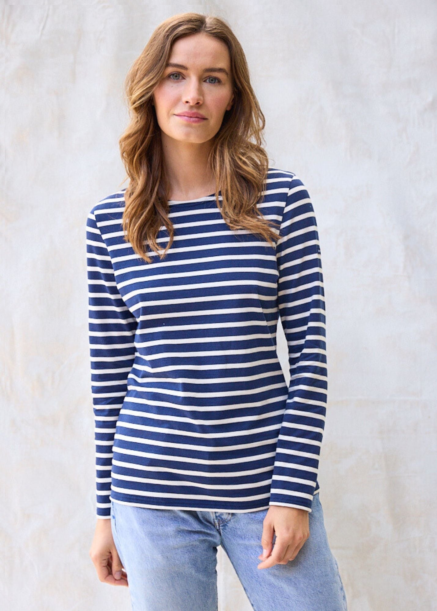 MINQUIDAME Breton Shirt (NAVY / ECRU)