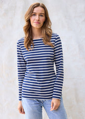 MINQUIDAME Breton Shirt (NAVY / ECRU)