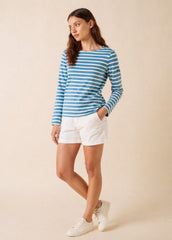 MINQUIDAME Breton Shirt  (CAPRI BLUE / WHITE)