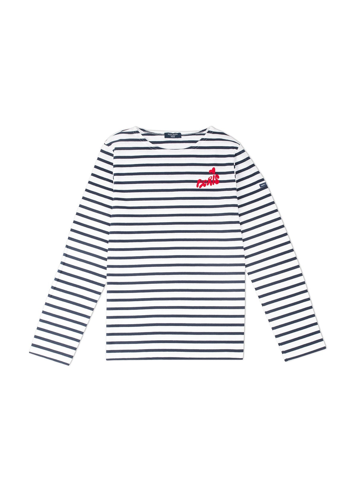 MINQUIERS PARIS Breton Shirt (WHITE / NAVY)