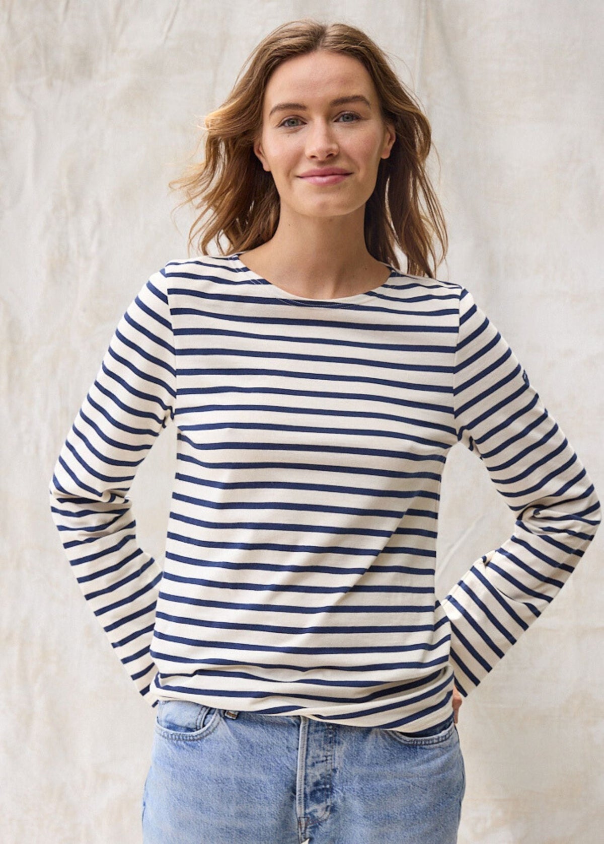 MINQUIERS MODERN Breton Shirt (ECRU / NAVY)