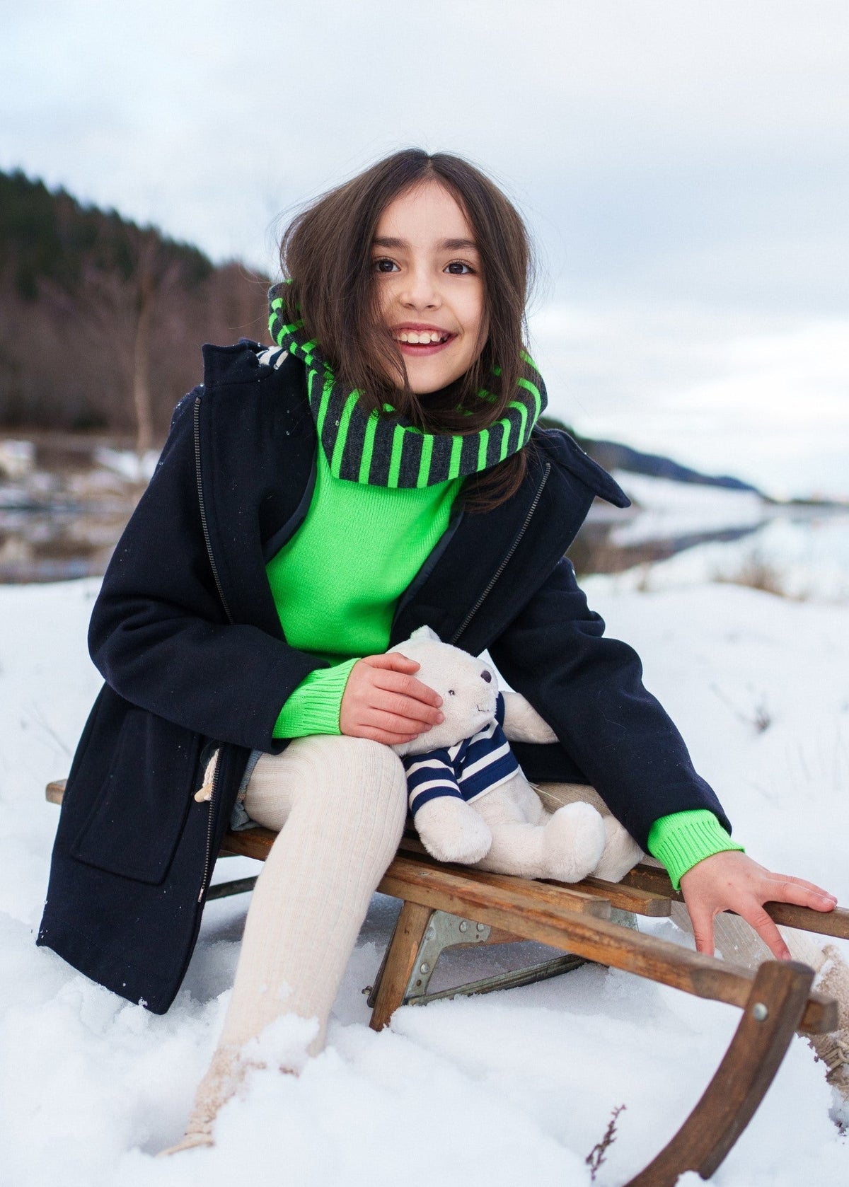 MOUSSAILLON KIDS Sailor Sweater (NEON GREEN)