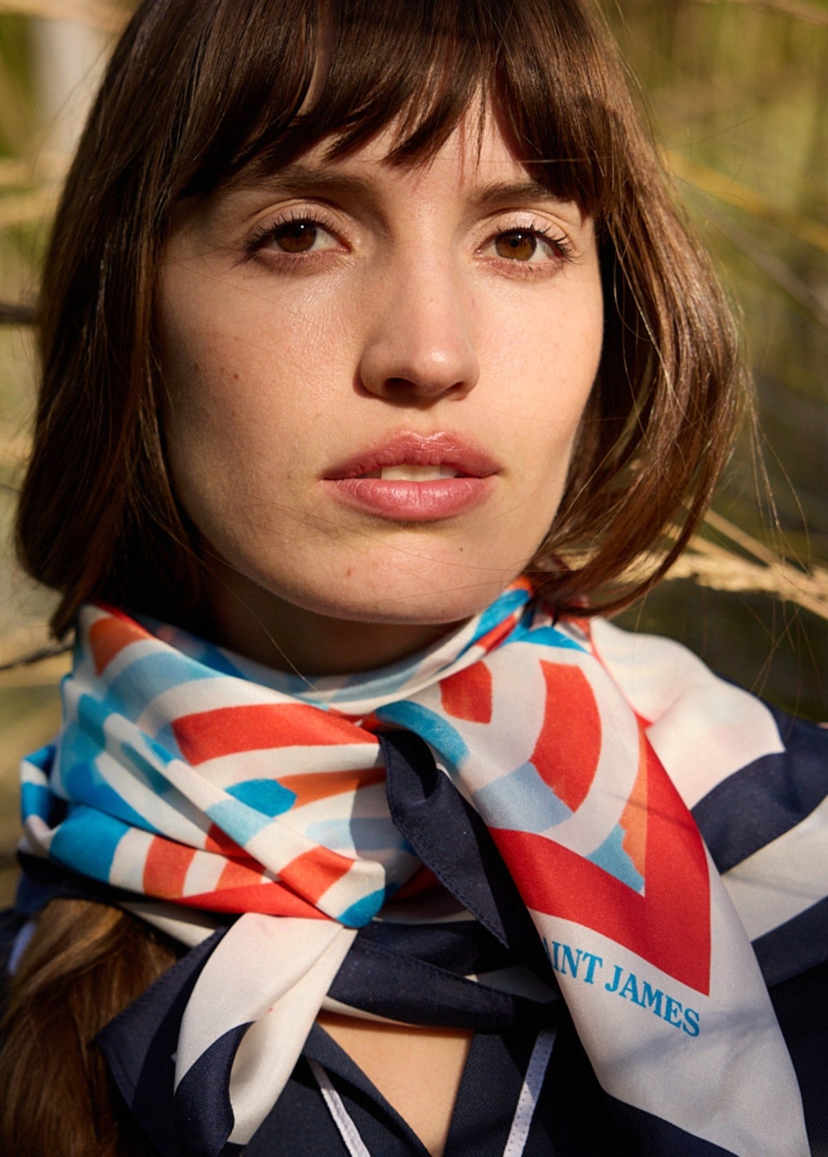 Play graphic print silk square scarf (PLAY)