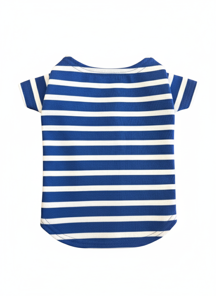 PARISIAN PUP Shirt (MER BLUE / WHITE)