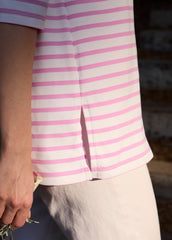 PHARE Anti-Uv Striped Tunic (WHITE / TEA ROSE PINK)