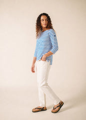 PHARE Anti-Uv Striped Tunic (WHITE / CAPRI BLUE)