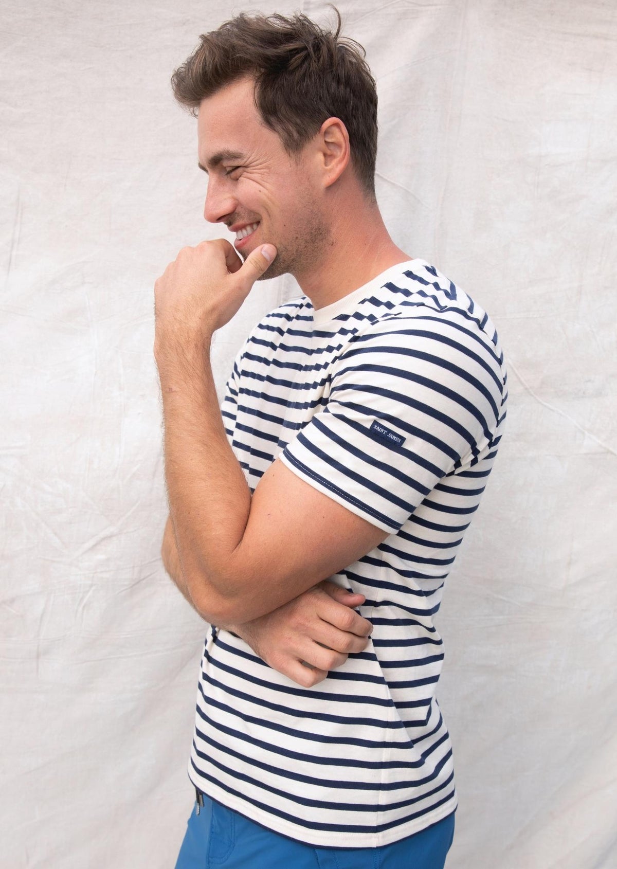 PLOUIDER Breton Shirt (ECRU / NAVY)