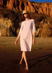 PROPRIANO Anti-Uv Nautical Dress (WHITE / CLAY)