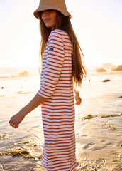 PROPRIANO Anti-Uv Nautical Dress (WHITE / CLAY)