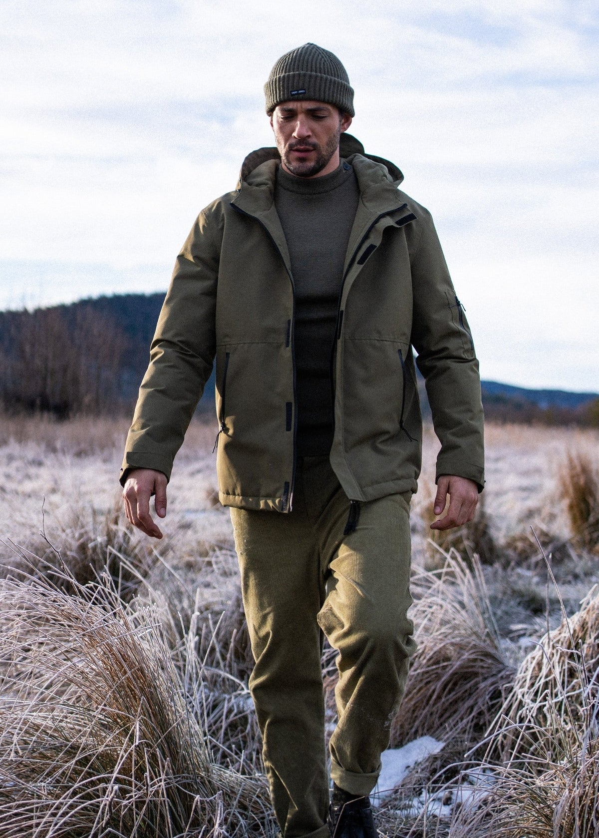 ST DENIS Hooded Jacket (OLIVE GREEN)
