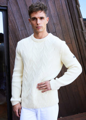 TIGNES Cable Knit Sweate (WINTER WHITE)