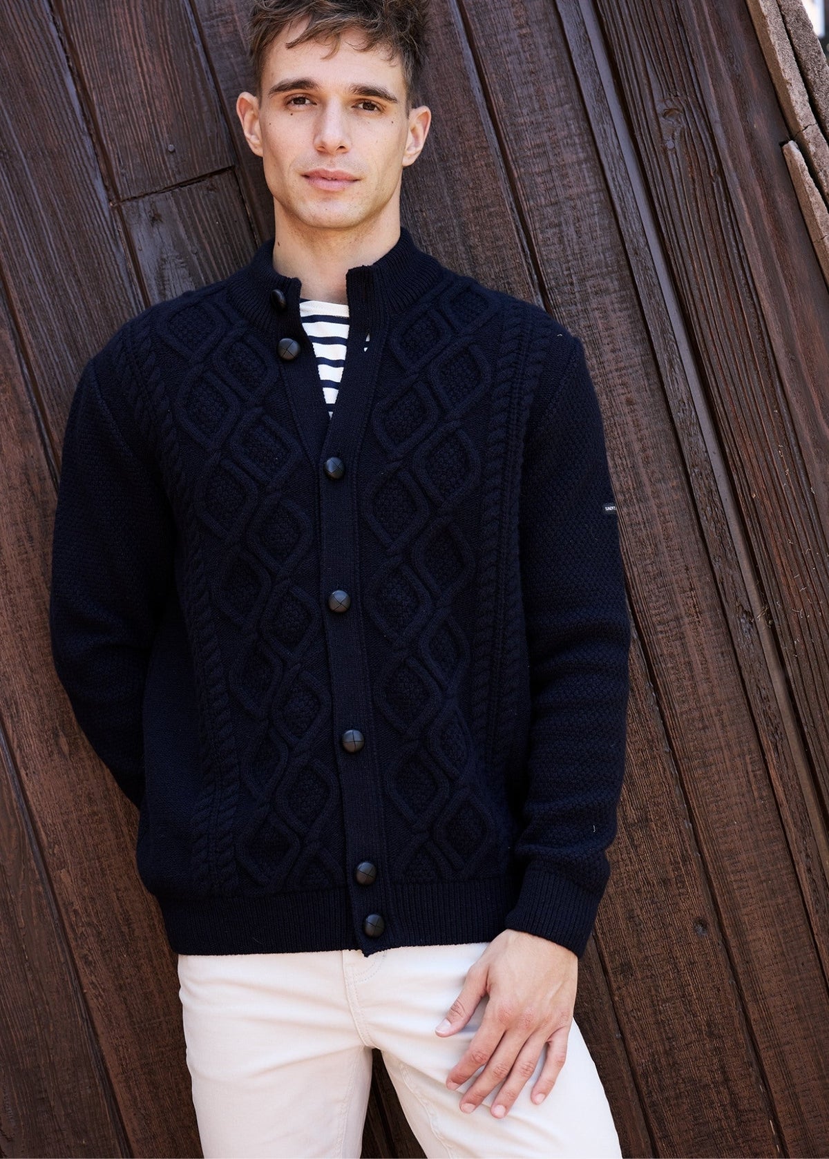 USTER Wool Cardigan (NAVY)